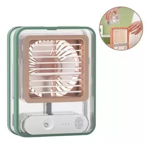 Mini Ventilador Portátil 2 Em 1 Com Umidificador De Ar - Imagem 4